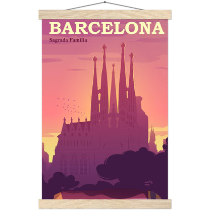 Barcelona Schönheitsposter - Hochwertige Druckqualität und luxuriöse Haptik! - Printree.ch Illustration, Poster, travel poster