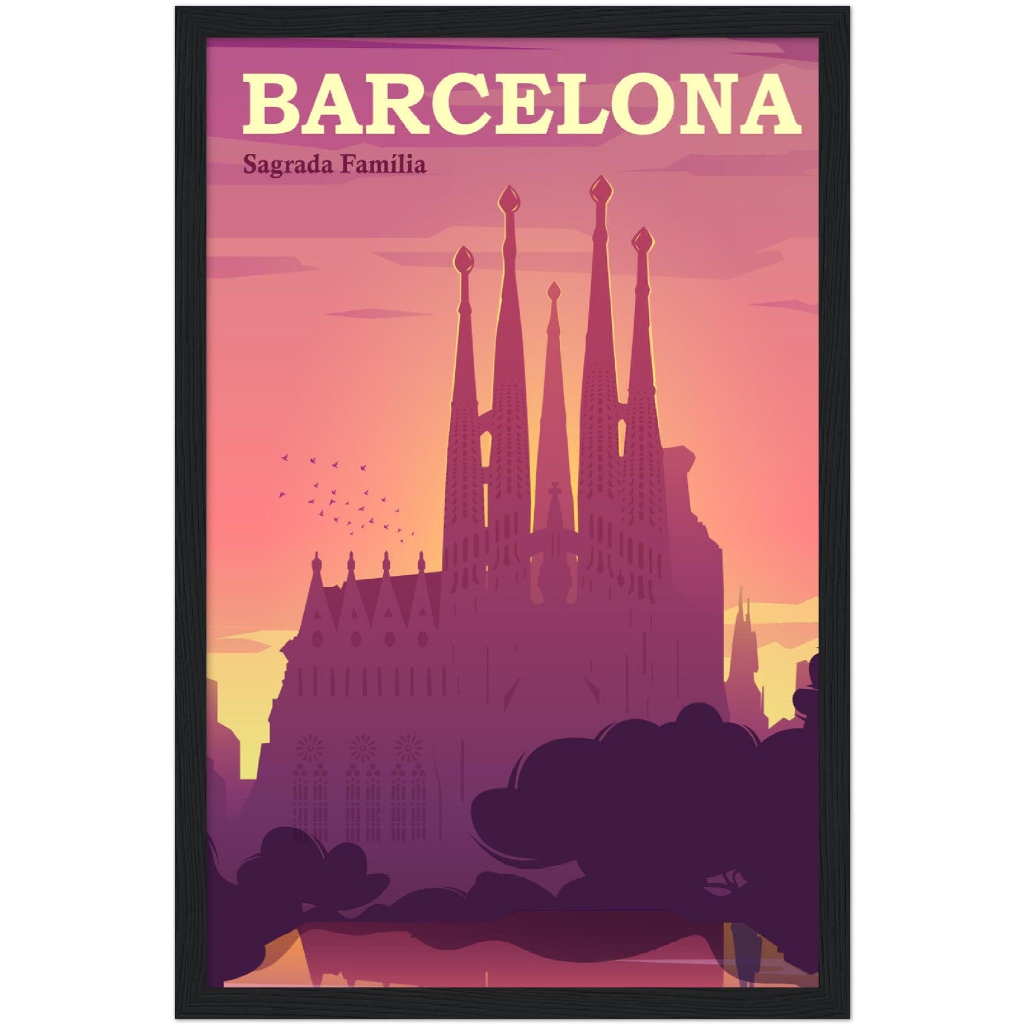 Barcelona Schönheitsposter - Hochwertige Druckqualität und luxuriöse Haptik! - Printree.ch Illustration, Poster, travel poster