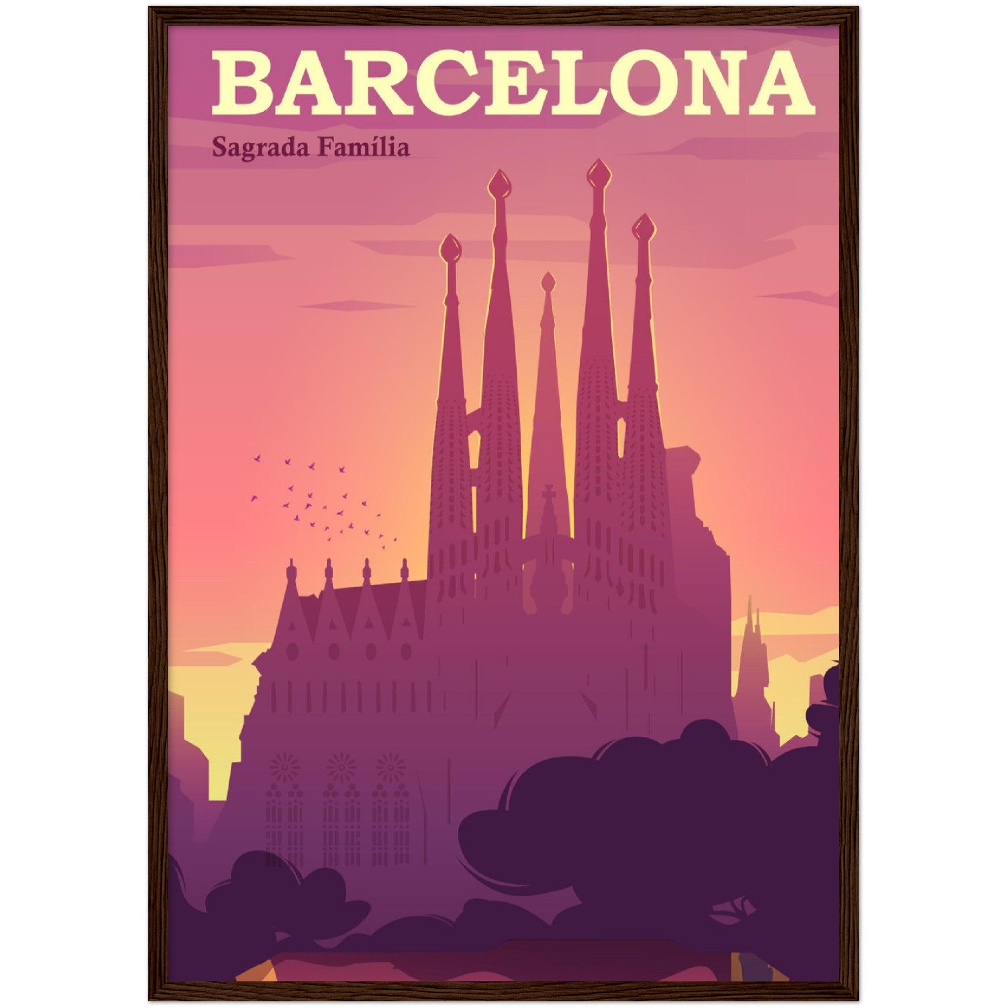 Barcelona Schönheitsposter - Hochwertige Druckqualität und luxuriöse Haptik! - Printree.ch Illustration, Poster, travel poster