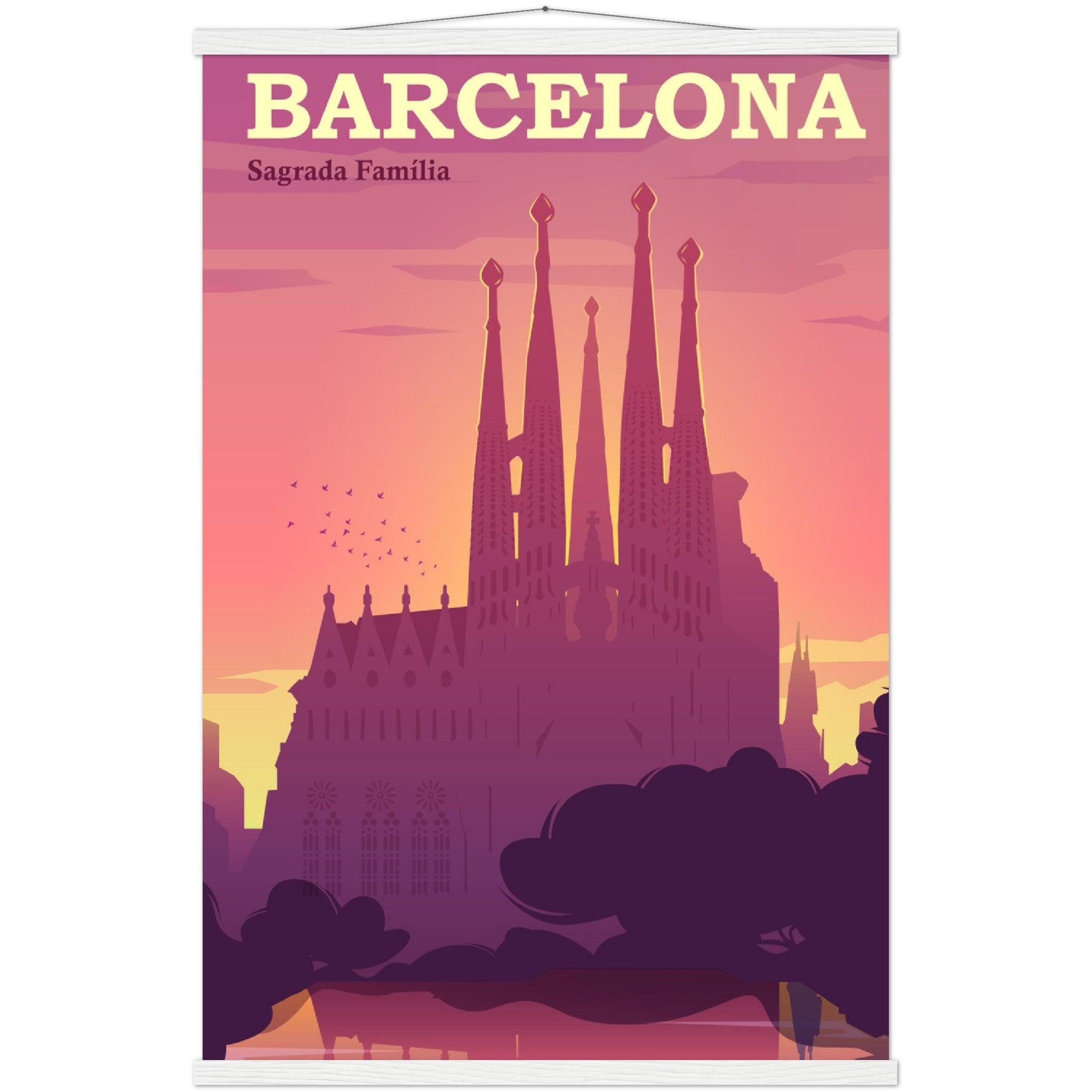 Barcelona Schönheitsposter - Hochwertige Druckqualität und luxuriöse Haptik! - Printree.ch Illustration, Poster, travel poster