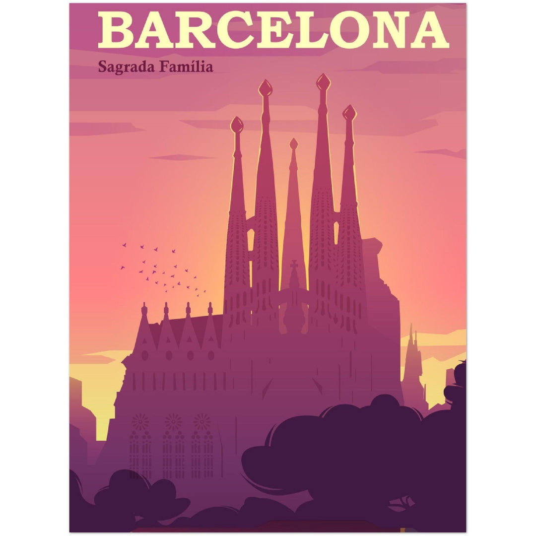 Barcelona Schönheitsposter - Hochwertige Druckqualität und luxuriöse Haptik! - Printree.ch Illustration, Poster, travel poster
