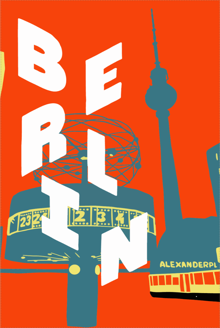 Berlin - Printree.ch hintergrund, minimalistisch, touristische reise, travel poster