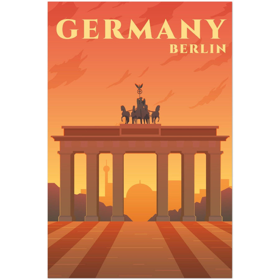 Berlin Stadtposter - Hochwertiger Druck auf mattem Papier - Printree.ch Illustration, Poster, travel poster