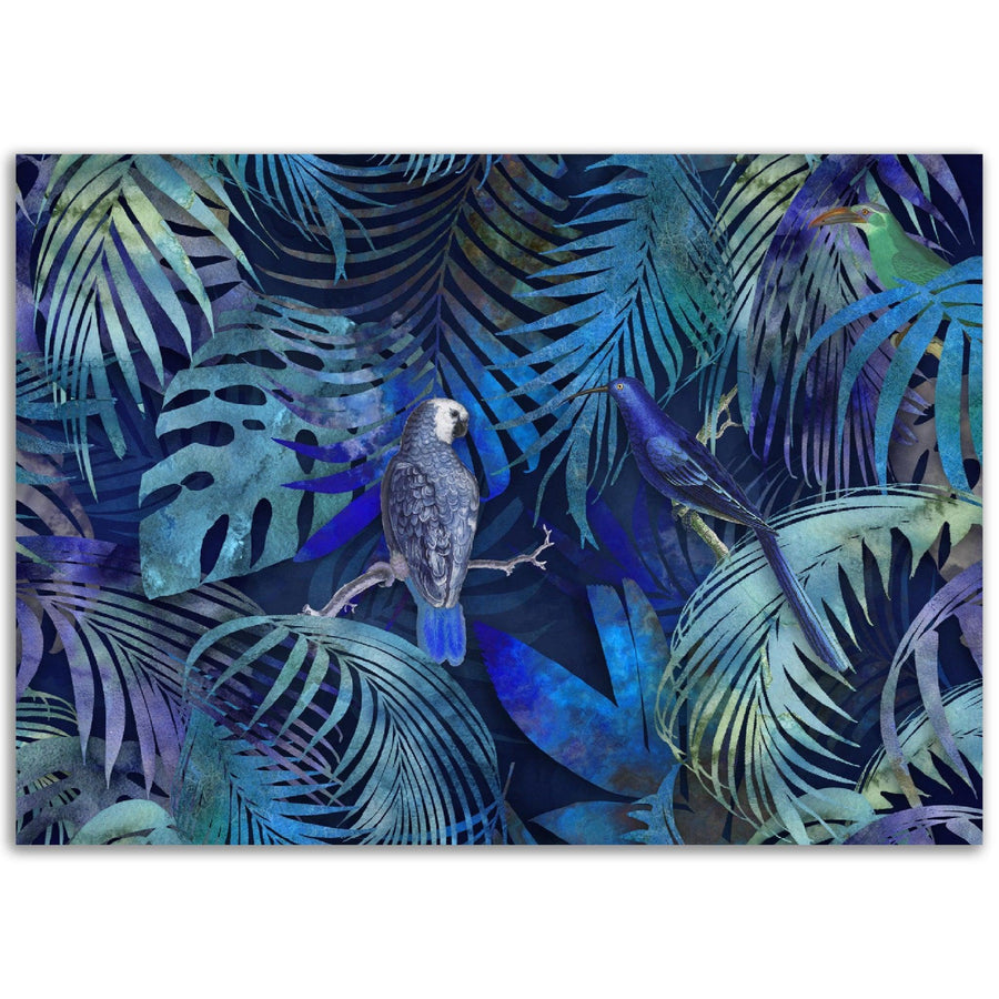 Blaue Vögel in der Nacht - Andrea Haase - Printree.ch Andrea Haase, Vertikal