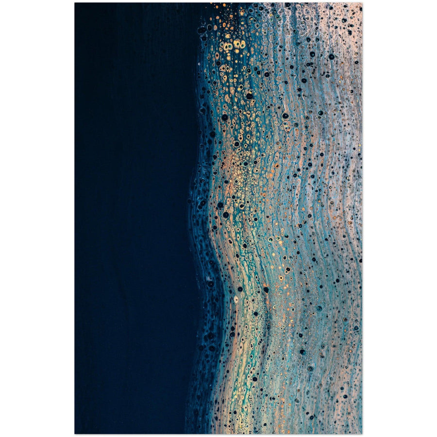 Blauer Flüssigkeitsfluss: Abstraktes Kunstwerk auf Leinwand - Printree.ch abstrakt, Illustration, Kunst, Kunstdruck, modern