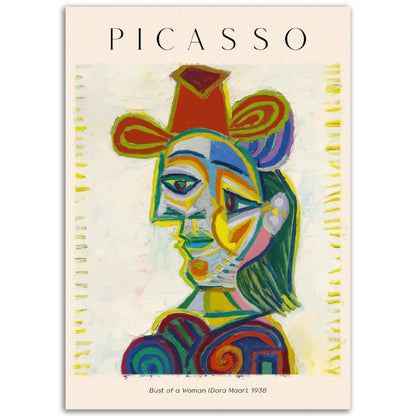 Bust of a Woman', Pablo Picasso - Printree.ch abstrakte frauen, frau, Frauen, Kunst, Malen, Maler, Malerei, Meisterwerk