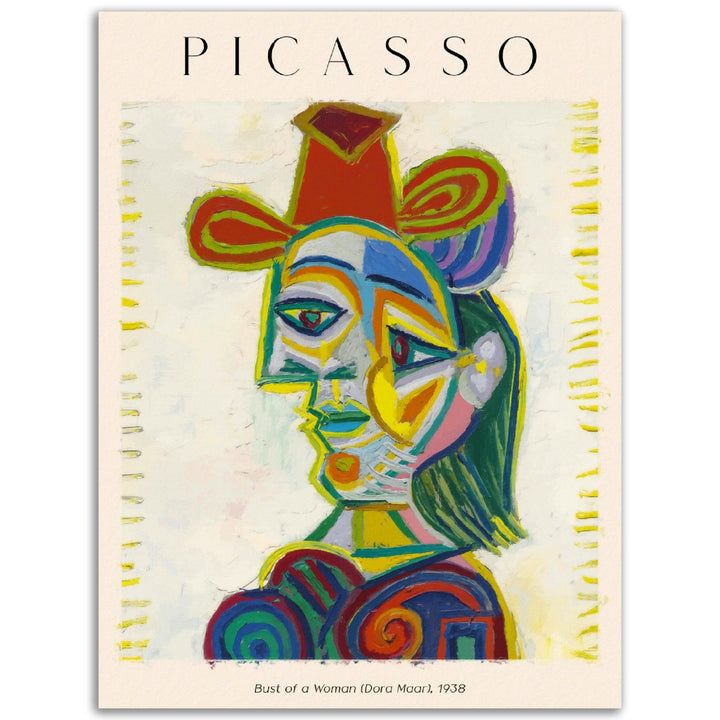 Bust of a Woman', Pablo Picasso - Printree.ch abstrakte frauen, frau, Frauen, Kunst, Malen, Maler, Malerei, Meisterwerk