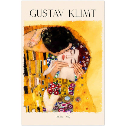 Der Kuss - Kunstdruck von Gustav Klimt - Printree.ch Illustration, Kunst, Kunstwerk, Meisterwerk, Poster