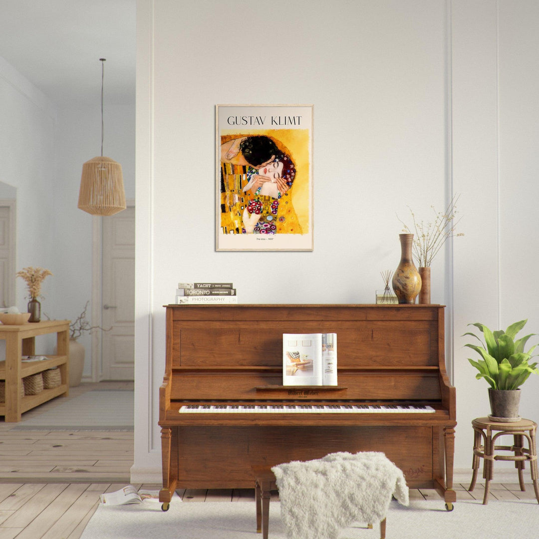 Der Kuss - Kunstdruck von Gustav Klimt - Printree.ch Illustration, Kunst, Kunstwerk, Meisterwerk, Poster