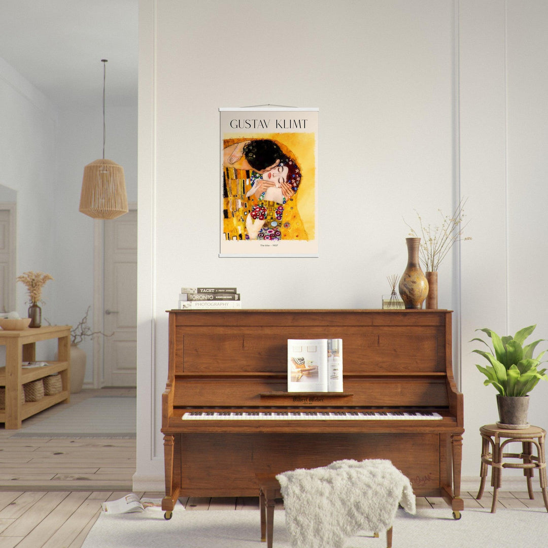 Der Kuss - Kunstdruck von Gustav Klimt - Printree.ch Illustration, Kunst, Kunstwerk, Meisterwerk, Poster