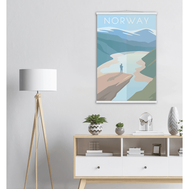 Die Natur von Norwegen - Printree.ch minimalistisch, touristische reise, travel poster