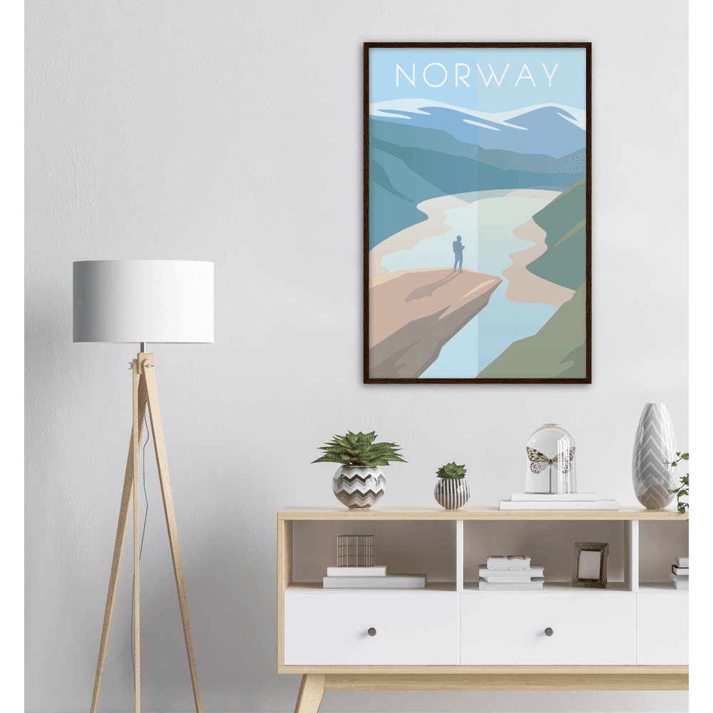 Die Natur von Norwegen - Printree.ch minimalistisch, touristische reise, travel poster