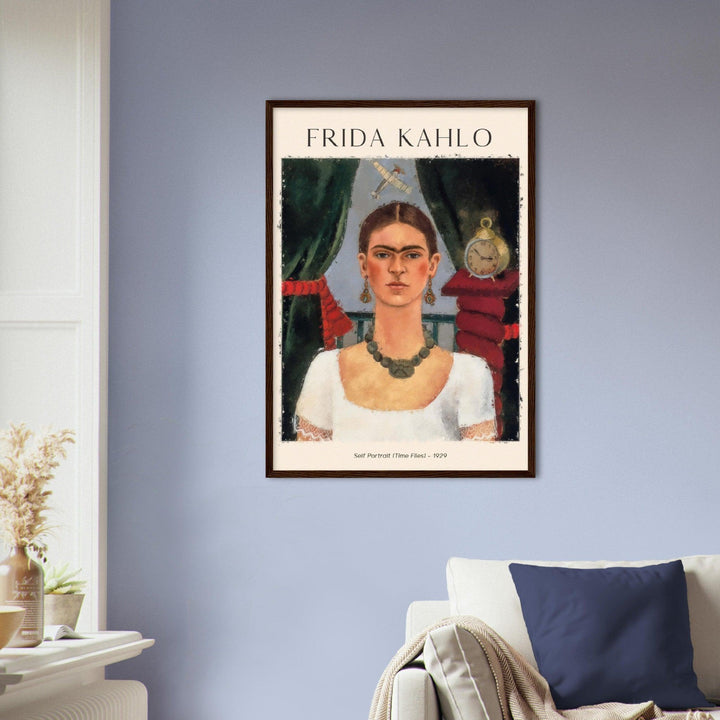 Die Zeit fliegt (Self Portrait - Time Flies) Frida Kahlo - Printree.ch abstrakte frauen, frau, Frauen, Kunst, Malen, Maler, Malerei, Meisterwerk