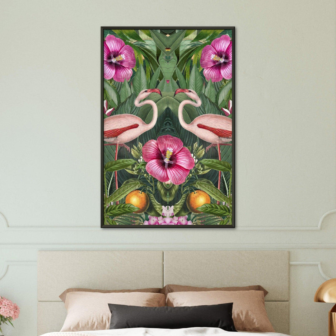 Ein Hauch von Eleganz: Symmetrische Flamingos - Andrea Haase - Printree.ch Andrea Haase, Vertikal