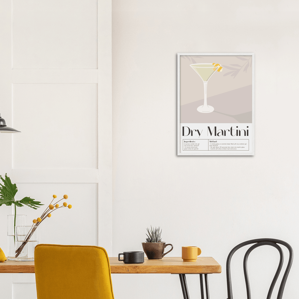 Elegantes Dry Martini Poster - Printree.ch alkohol, alkoholisch, bar, blaue lagune, club, cocktail, dekoration, eis, erfrischend, erfrischung, flüssig, flüssigkeit, frisch, garnierung, getränk, gin, glas, hintergrund, illustration, isoliert, kalt, kirsche, klassisch, kühl, lebensmittel, limette, limonade, martini, minze, obst, olive, orange, pina colada, restaurant, saft, schmutzig, sommer, süss, trocken, tropisch, wein, weiss, wermut, wodka, zitrone