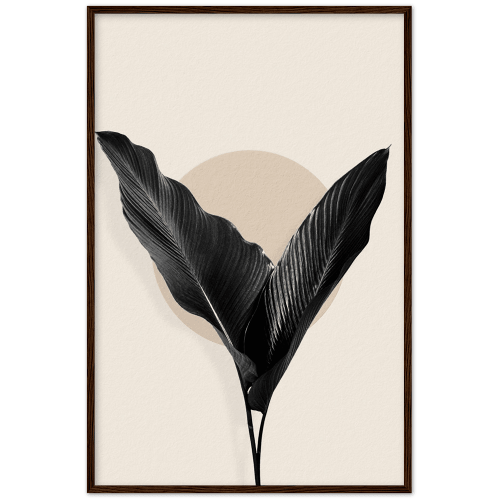 Elegantes Schwarze-Blätter-Poster - Printree.ch abstrakt, Blatt, Blätter Hintergrund, Blüte, Blütenblatt, Dekor, Dekoration, dekorativ, Design, Druck, Eleganz, Element, exotisch, gezeichnet, Grafik, Hintergrund, Illustration, Kraut, Kunst, Laub, mono, Motiv, Natur, organisch, Ornament, Textur, tropisch, weiss, Wiederholung