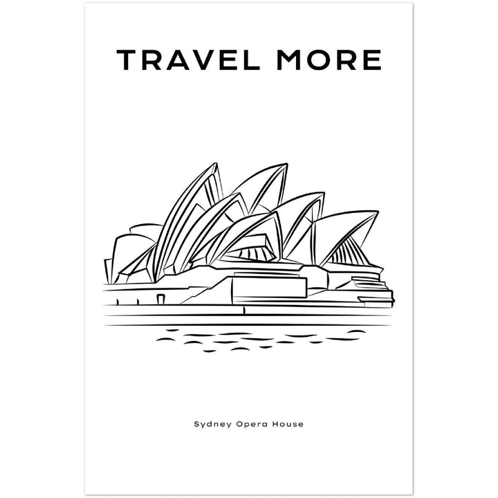 Elegantes Sydney-Opernhaus-Poster - Printree.ch Illustration, Line-Art, Minimal, minimalist, minimalistisch, Poster, Silhouette