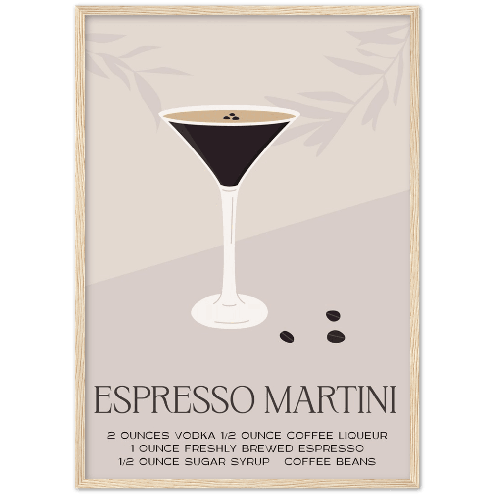 Espresso Martini Poster: Stilvolles Cocktailbar-Poster für Zuhause! - Printree.ch alkohol, bar, blaue lagune, cocktail, eis, erfrischung, flüssigkeit, frisch, getränk, glas, hintergrund, illustration, isoliert, kalt, kirsche, lebensmittel, limette, limonade, martini, minze, obst, orange, pina colada, saft, sommer, süss, tropisch, wein, zitrone