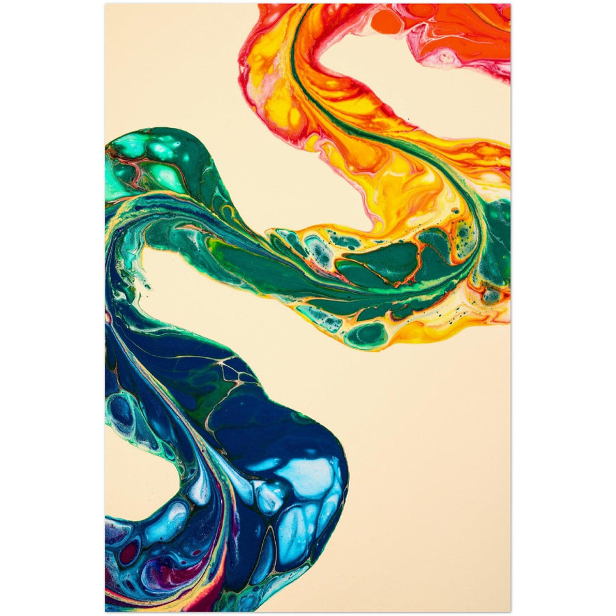 Fließende Farben: Einzigartiges abstraktes Kunstwerk - Printree.ch abstrakt, Illustration, Kunst, Kunstdruck, modern
