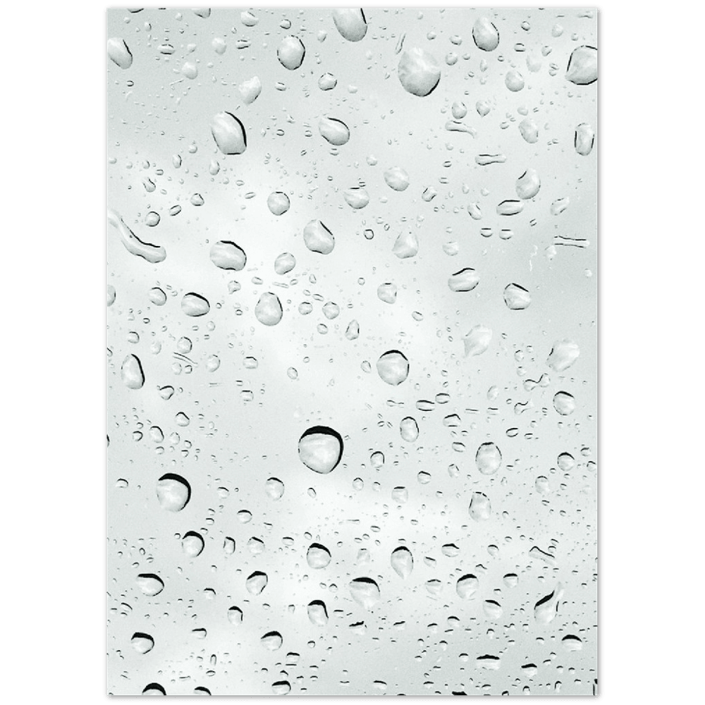 Frischer Regen - Hochwertiges Poster für erfrischende Räume - Printree.ch abstrakt, aqua, Blase, Fenster, Flüssigkeit, Foto, Fotografie, frisch, Glas, Herbst, Hintergrund, Illustration, klar, Kondensation, Makro, Muster, Nahaufnahme, nass, Oberfläche, Reflexion, Regen, Regentropfen, regnerisch, sauber, Tau, Textur, transparent, Tropfen, Umwelt, Wasser, Wetter