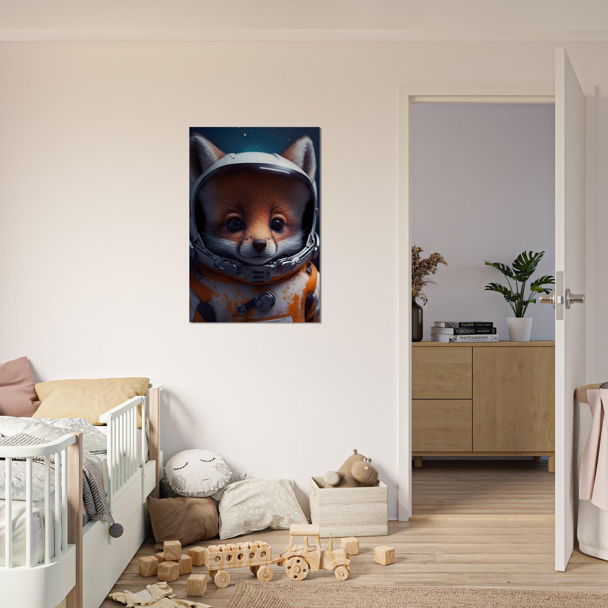 Fuchs Baby Astronaut Portrait - Printree.ch 3d illustration, Astronaut, Poster