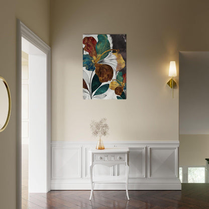 Goldene Blüten: Moderne abstrakte Kunst für dein Zuhause - Printree.ch abstrakt, Abstraktion, Illustration, Kunst, Kunstdruck, modern, surreal