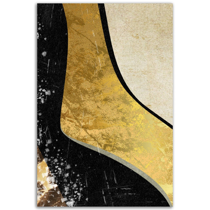 Goldene geometrische Abstraktion - Printree.ch abstrakt, Abstraktion, farbig, Illustration, Kunst, Kunstdruck, mehrfarbig, modern, Wandkunst