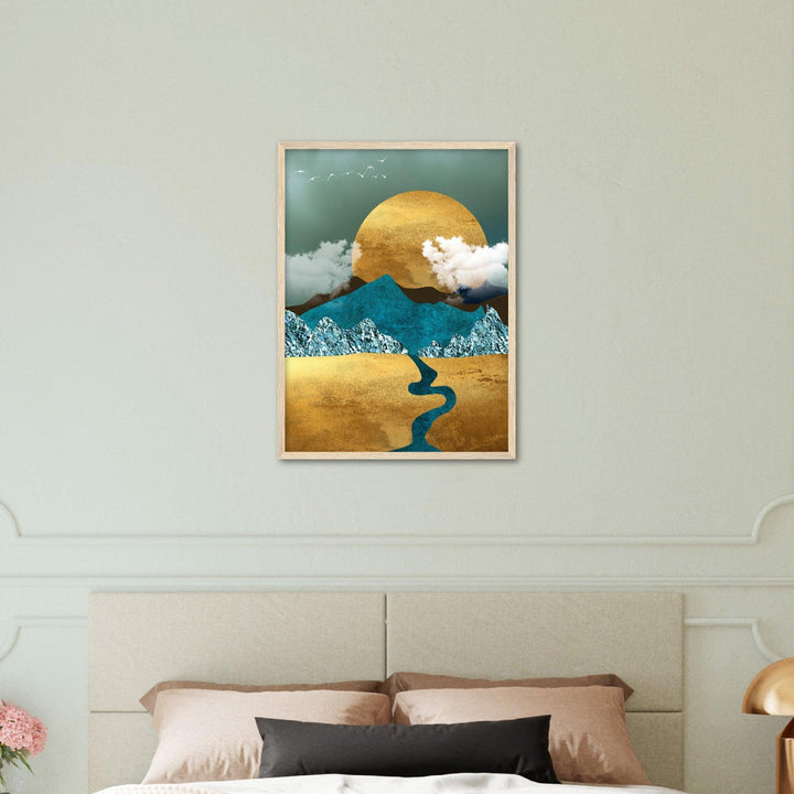 Goldener Sonnenaufgang - Abstrakte Meisterwerke - Printree.ch abstrakt, Abstraktion, Illustration, Kunst, Kunstdruck, modern, surreal