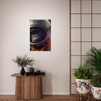 Gorilla-Baby Astronauten-Portrait "Weltraumabenteuer" - Printree.ch 3d illustration, 3d render, anzug, astronaut, entdeckung, erde, erkunden, forschung, galaxie, gravitation, haustier, helm, illustration, kosmos, lustig, niedlich, Poster, raumanzug, raumschiff, satellit, stern, technologie, tier, universum, weltraum, weltraumspaziergang, wissenschaft, zukunft