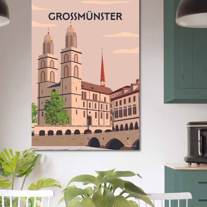 Grossmünster - Printree.ch Localspot, Minimal, Minimalismus