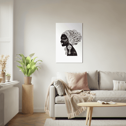 Handgezeichnetes Poster: Schönheit Afrikas - Printree.ch afrikanisch, afro, aquarell, dame, design, druck, frau, gesicht, glamour, grafik, haar, hintergrund, illustration, isoliert, jung, kunst, kunstwerk, lockig, menschen, minimalistischen Lebensstil, mode, modell, mädchen, person, portrait, schön, schönheit, skizze, stil, weiblich, zeichnung