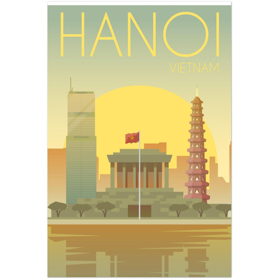 Hochwertiges Hanoi Poster: Langlebiges Kunstwerk für Museen - Printree.ch Illustration, Poster, travel poster