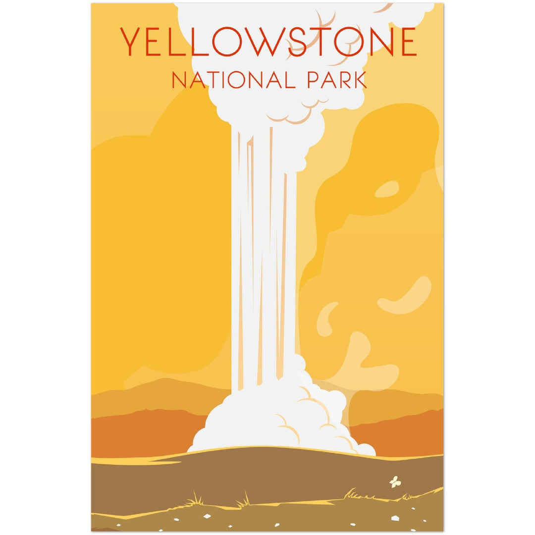 Hochwertiges Yellowstone Park Poster - Printree.ch Illustration, Poster, travel poster