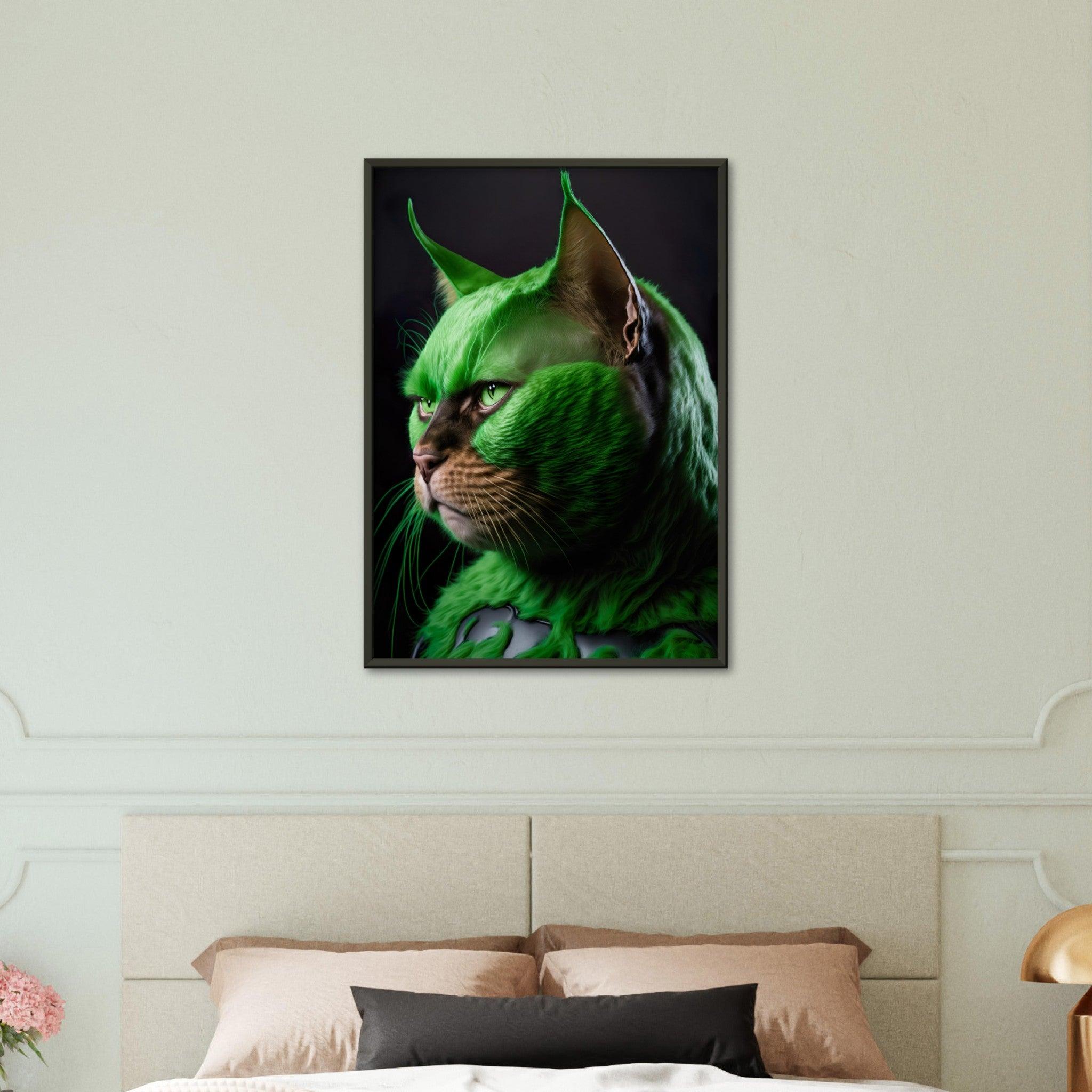 Hulk Katze - Printree.ch AI, Comic, held