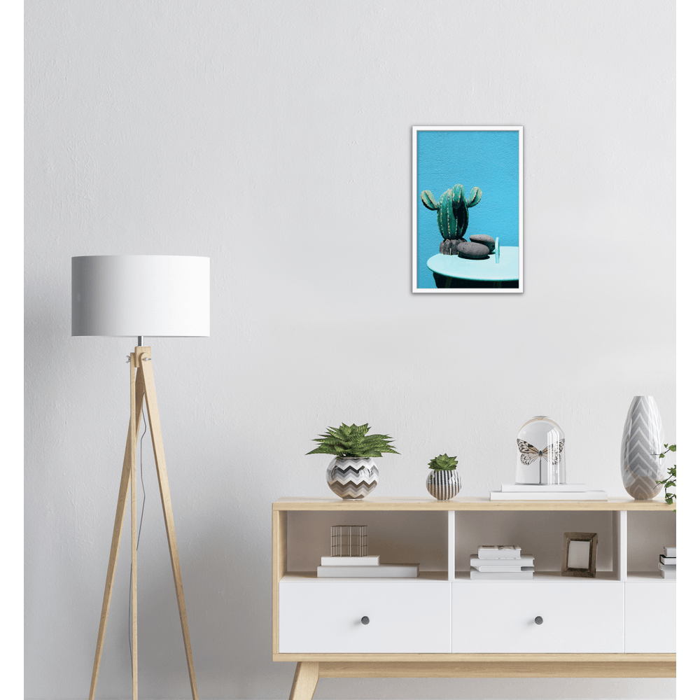 Kaktus Blau minimalistischer Lebensstil - Printree.ch blau, Botanik, bunt, Dekoration, dekorativ, drinnen, eingetopft, Farbe, Foto, Fotografie, frisch, Garten, Hintergrund, Interieur, Kaktus, Kladodien, klein, Natur, natürlich, Objekt, Pflanze, stehend, Studio, sukkulent, Topf, tropisch, wachsend, Wachstum, wild, Wüste, Zimmerpflanze