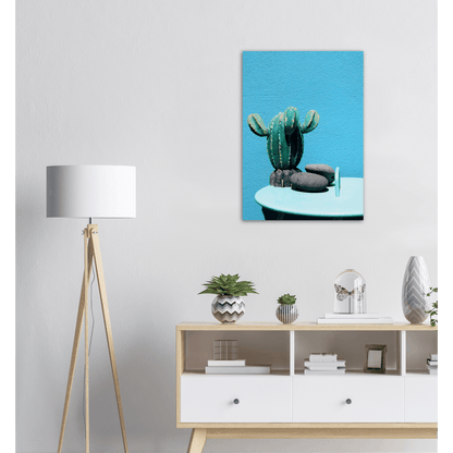 Kaktus Blau minimalistischer Lebensstil - Printree.ch blau, Botanik, bunt, Dekoration, dekorativ, drinnen, eingetopft, Farbe, Foto, Fotografie, frisch, Garten, Hintergrund, Interieur, Kaktus, Kladodien, klein, Natur, natürlich, Objekt, Pflanze, stehend, Studio, sukkulent, Topf, tropisch, wachsend, Wachstum, wild, Wüste, Zimmerpflanze