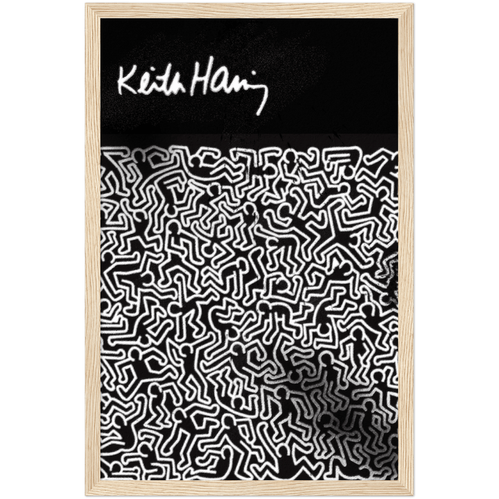 Keith Haring Print, Schwarz Weiss Poster, - Printree.ch Pop ART, popart