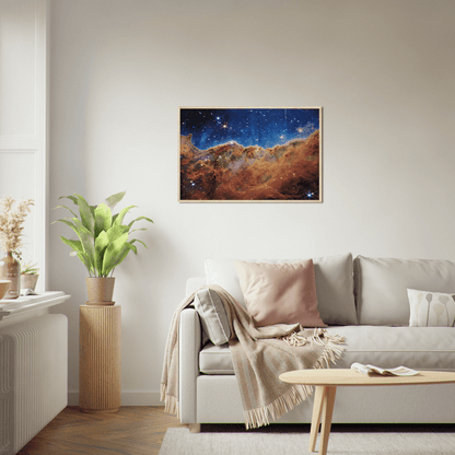 „Kosmische Klippen“ im Carina-Nebel (NIRCam-Bild) - Printree.ch Astronomie, Carina-Nebel, Deep-Space-Fotografie, Foto, Fotografie, Galaxie, Kosmische Klippen, NASA, Nebel, NIRCam, Plakat, space, Sternentstehung, Universum, WEBB, Weltraum