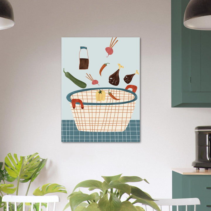 Küchenliebe: Handgemaltes Poster für eine einzigartige Küchendeko - Printree.ch hand drawn, handgezeichnet, Illustration, küche