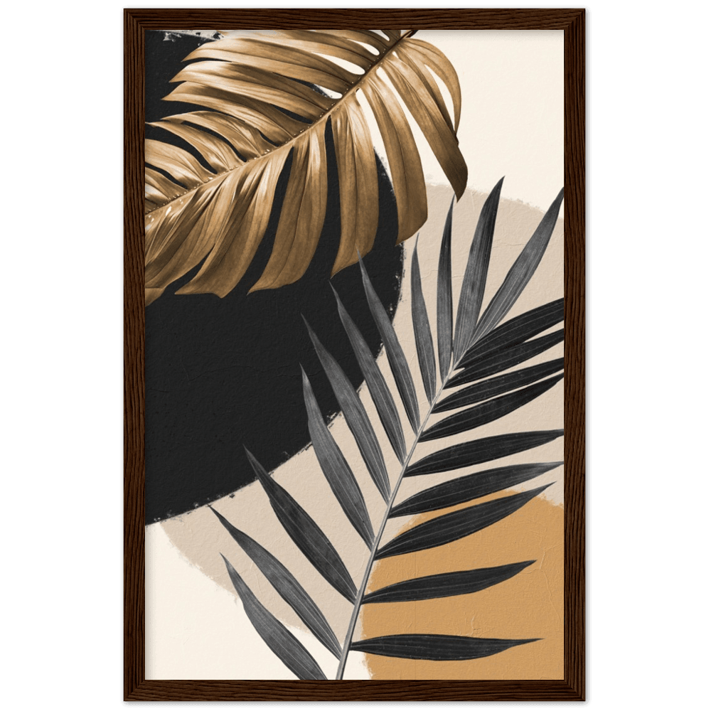 Kunstvolles Meisterwerk - Printree.ch Blatt, Blume, Blätter, botanisch, Dekoration, Design, Dschungel, exotisch, Flora, floral, Gold, Grafik, Illustration, Karte, Kunst, Kunstwerk, Laub, Mode, Monstera, Natur, Palme, Paradies, Pflanze, Sammlung, schwarz, Sommer, tropisch, Wald, Zeichnung, Zweig