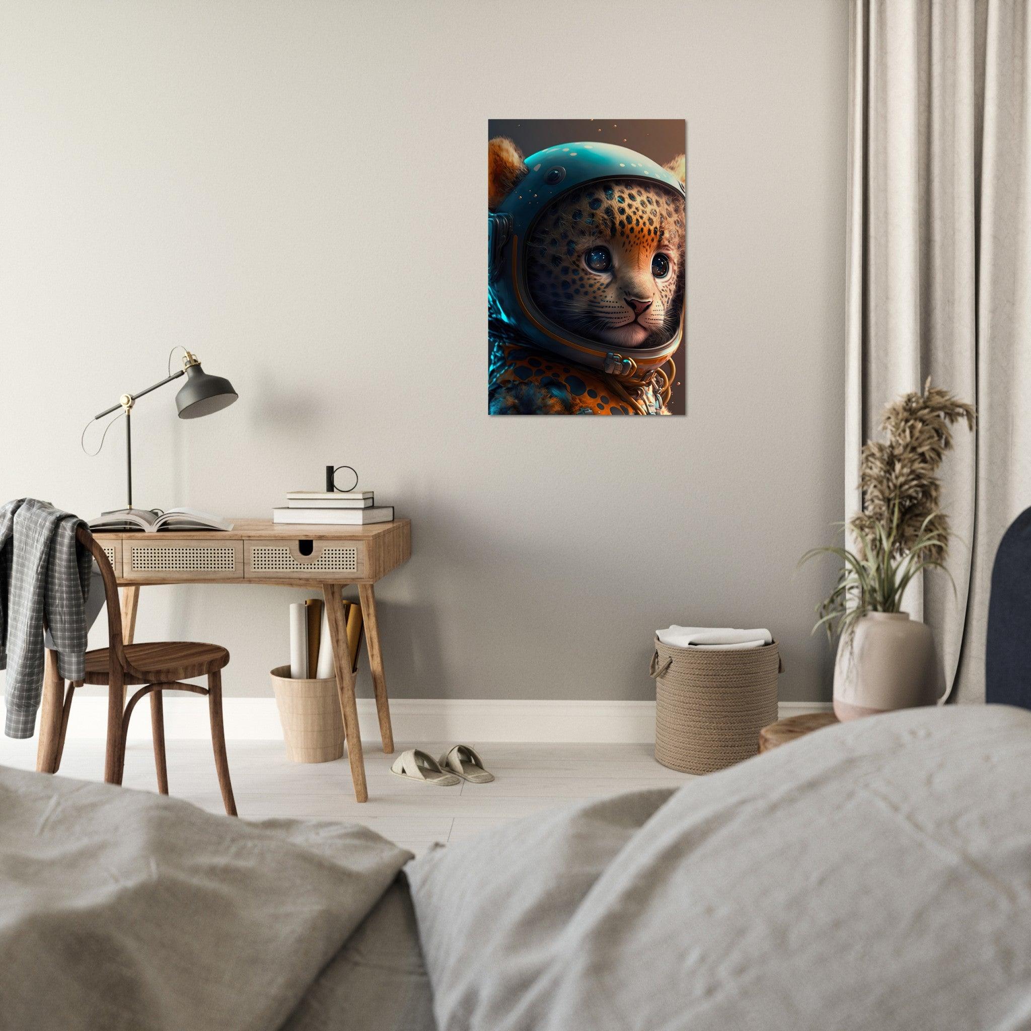 Leopard Baby Astronaut Portrait - Printree.ch 3d illustration, Astronaut, Poster