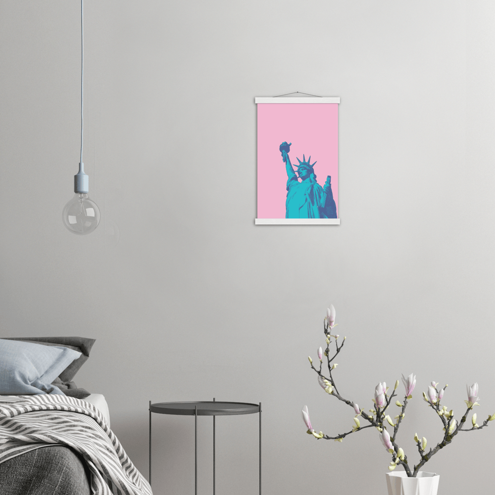 Lila Freiheit - Printree.ch minimalistisch, touristische reise, travel poster