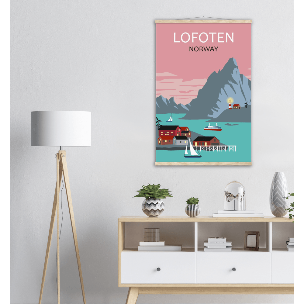 Lofoten - Printree.ch minimalistisch, touristische reise, travel poster