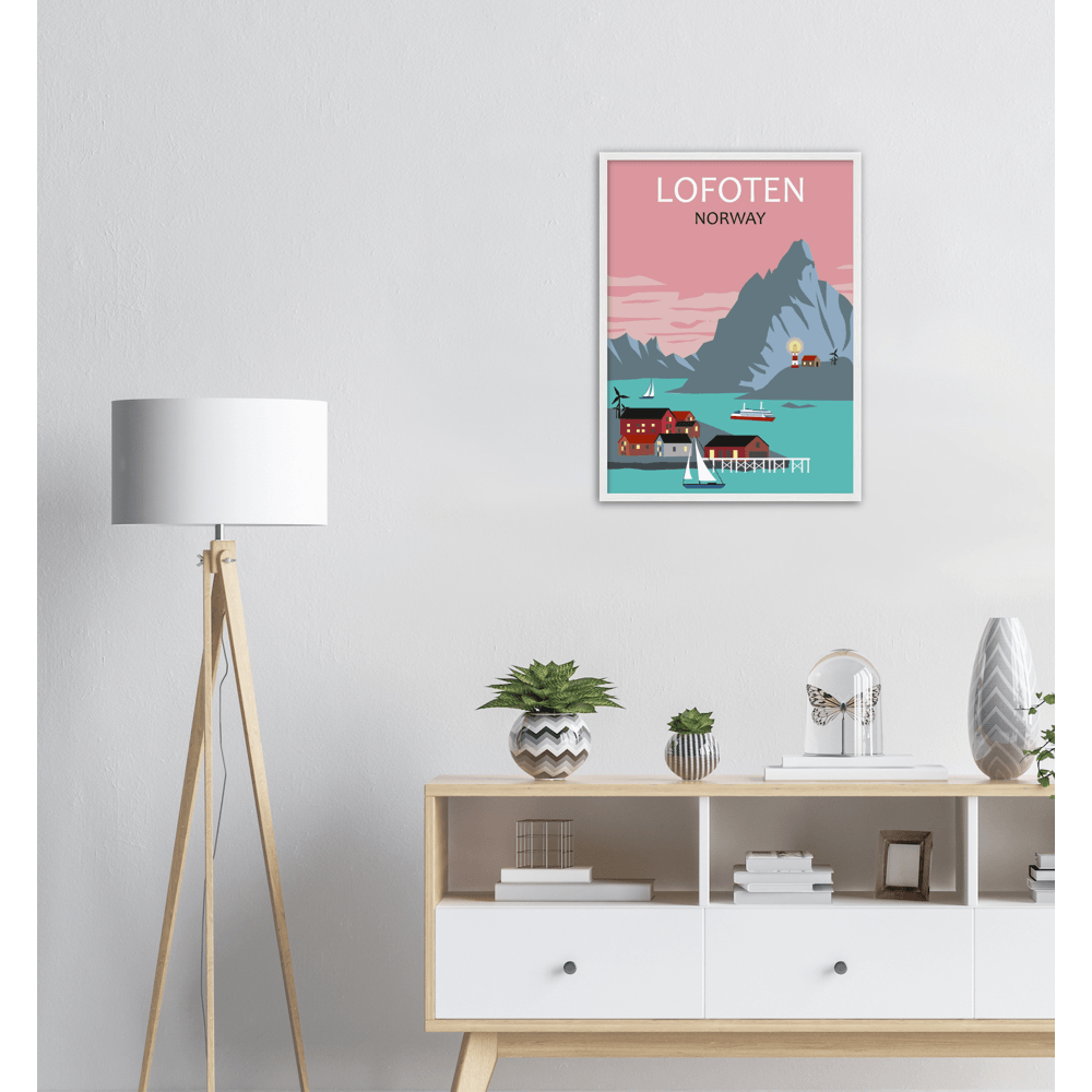 Lofoten - Printree.ch minimalistisch, touristische reise, travel poster