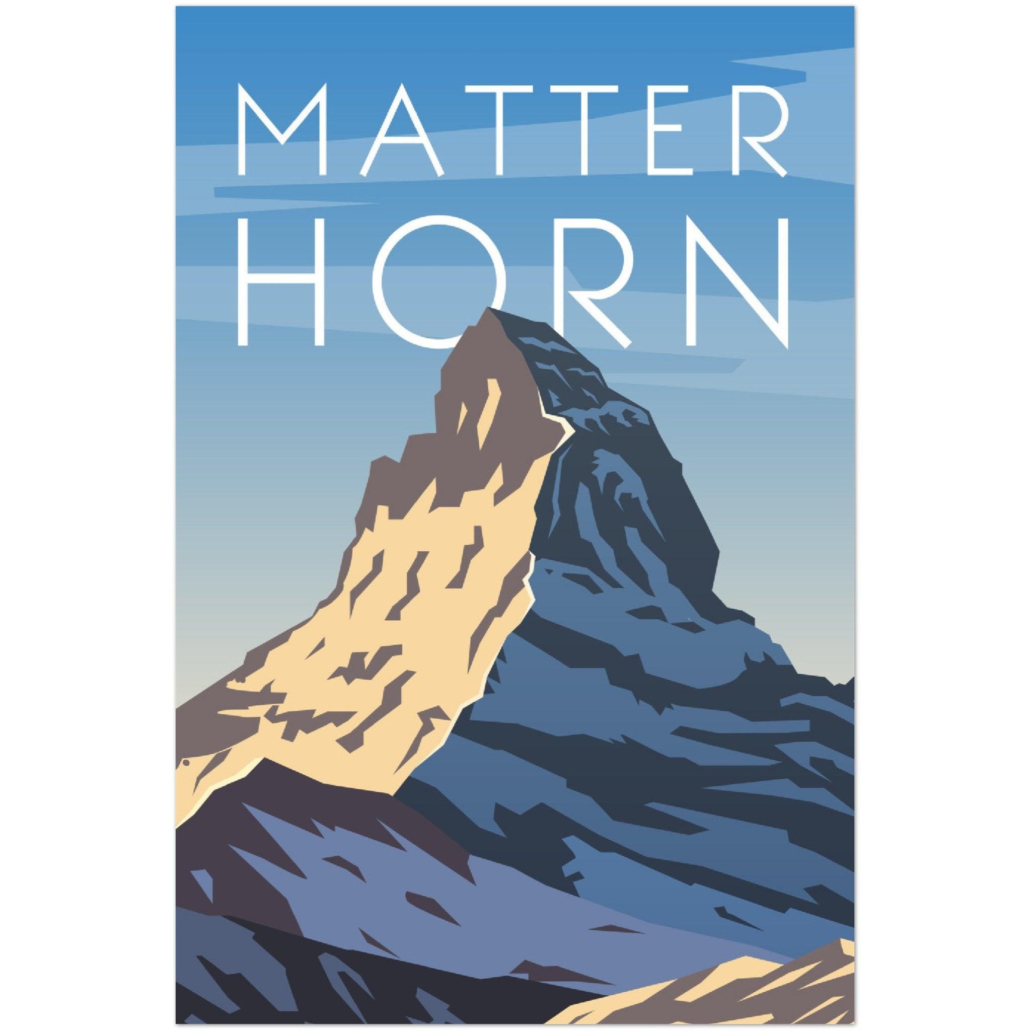 Majestätisches Matterhorn Poster - Printree.ch Illustration, Poster, travel poster