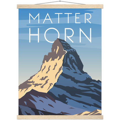 Majestätisches Matterhorn Poster - Printree.ch Illustration, Poster, travel poster