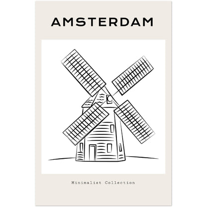 Minimalistisches Amsterdam Poster - Printree.ch Illustration, Line-Art, Minimal, minimalist, minimalistisch, Poster, Silhouette