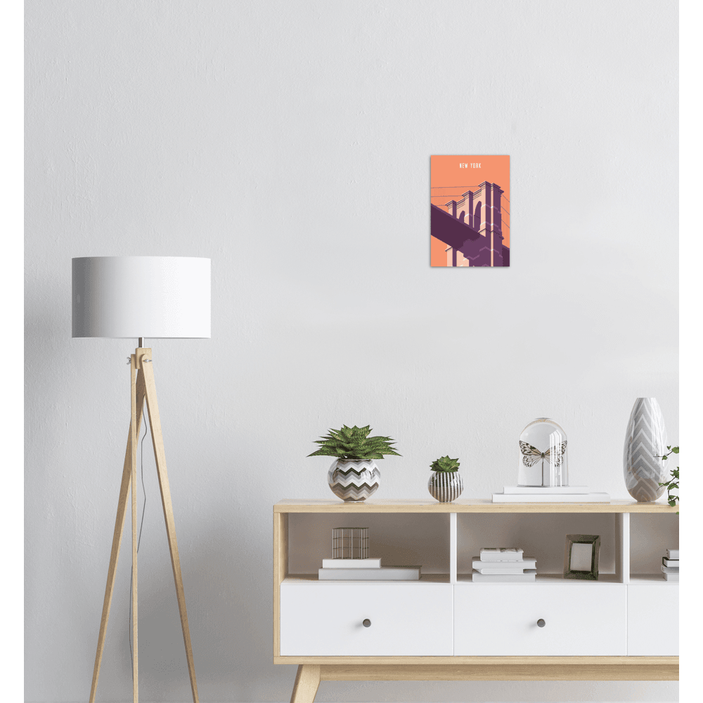New York Brücke - Printree.ch minimalistisch, touristische reise, travel poster