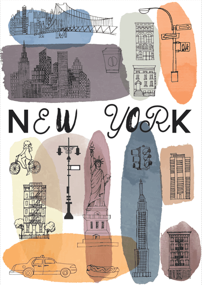 New York - Printree.ch minimalistisch, touristische reise, travel poster