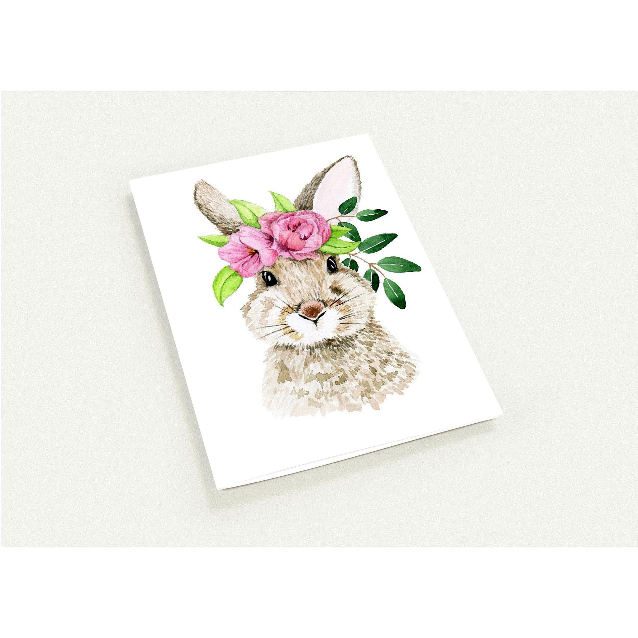 Osterhase mit Blumen Ostern Set mit 10 Klappkarten - Printree.ch Karte, Karten, Ostern